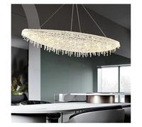 QWAXTRIW Lámparas de Techo de Cristal de diseño posmoderno, decoración del hogar cromada, Accesorio de iluminación Colgante, lámparas Colgantes para LED (luz cambiable, L150cm)