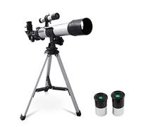 QWAXTRIW Telescopio, telescopio refractor de astronomía, zoom 40X HD, telescopio monocular para exteriores, telescopio astronómico con buscador, oculares reemplazables H20/H12.5 mm y trípode para