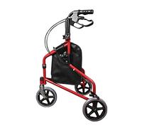 QWAXTRIW Walkers, marco para caminar 3 ruedas Tor Walker, liviano y plegable para personas mayores tubos de acero de carbono ancianos plegables 3 ruedas con frenos cerrables y bolsas de transporte,