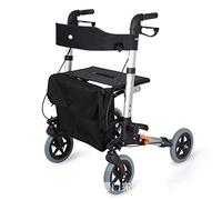 QWAXTRIW Walkers, para sábados para personas mayores y cubiertas de respaldo, caminante de edad avanzada, carrito, carrito de compras, caminata asistida, caminata a cuatro ruedas, plegado, caminante