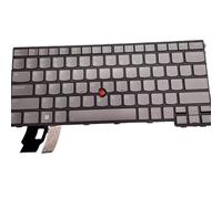 QWCOZSY para EE. UU., para Lenovo, para ThinkPad T14 Gen3 Gen4 P14s Gen L14 TP00133B 21C5, Teclado para portátil(Grey with Backlit US)