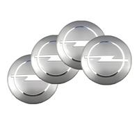 QWCPHGWZ 4Pcs Coche Rueda Tapas Centrales para Opel,Impermeable AntióXido Cubo Central Centro Rueda,65mm-Silver