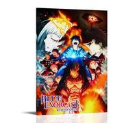 QWCWZPPZ Blue ExorcistClassic - Póster decorativo de la serie de anime popular para pared, pintura decorativa para dormitorio, 40 x 60 cm, estilo marco