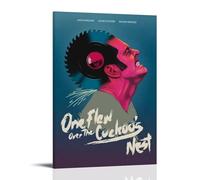 QWCWZPPZ One Flew Over The Cuckoo's Nest - Póster de lienzo clásico de películas y series de televisión, arte decorativo para pared, póster decorativo para dormitorio, 50 x 75 cm, estilo marco