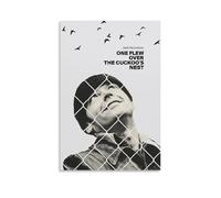 QWCWZPPZ One Flew Over The Cuckoo's Nest - Póster de lienzo clásico de películas y series de televisión, arte decorativo para pared, pintura para dormitorio, 50 x 75 cm, estilo sin marco