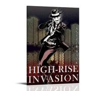 QWCWZPPZ Póster de lienzo de la serie de anime de High Rise InvasionClassic Popular para pared, pintura decorativa para dormitorio, 30 x 45 cm, estilo marco
