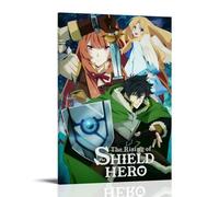 QWCWZPPZ Póster decorativo de la serie de anime HeroClassic de The Rising of The Shield, pintura decorativa para dormitorio, 40 x 60 cm, estilo marco
