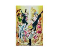 QWCWZPPZ The Seven Deadly SinsClassic - Póster de la serie popular de anime para pared, pintura decorativa para dormitorio, 60 x 90 cm, estilo sin marco