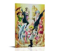 QWCWZPPZ The Seven Deadly SinsClassic - Póster de la serie popular de anime para pared, pintura decorativa para dormitorio, 40 x 60 cm, estilo marco