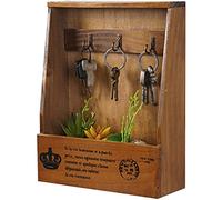 QWdfgS Armario para Guardar Llaves, Organizador de Llaves pequeño, Estilo Retro Antiguo, Art déco, Multiusos for Pared, Regalo Creativo(Brown)