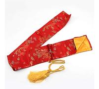 QWdfgS Bolsa para Espadas de Artes Marciales, Estuche De Transporte Tai Chi, Bolsa Almacenamiento Espada Samurai Katana Japonesa Seda 53 Pulgadas con Borla Dorada,U(O)