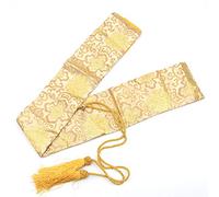 QWdfgS Bolsa para Espadas de Artes Marciales, Estuche De Transporte Tai Chi, Bolsa Almacenamiento Espada Samurai Katana Japonesa Seda 53 Pulgadas con Borla Dorada,U(J)
