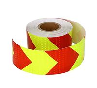 QWdfgS Cinta retrorreflectante Cinta de Advertencia ReArrow, Cinta autoadhesiva de señalización, Pegatina Reflectante de Alta Intensidad for Coches y Camiones.(Red Green)