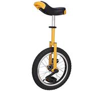 QWdfgS Monociclo, Bicicleta de una Sola Rueda con Antideslizante 20 Pulgadas, llanta aleación, neumático Extra Grueso, Asiento Ajustable, for Deportes al Aire Libre, Ejercicio, Salud(Yellow)