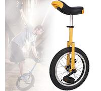 QWdfgS Monociclo, Bicicleta de una Sola Rueda con Antideslizante 20 Pulgadas, llanta aleación, neumático Extra Grueso, Asiento Ajustable, for Deportes al Aire Libre, Ejercicio, Salud(Yellow)