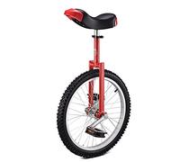 QWdfgS Monociclo, Monociclo con Ruedas de 20 Pulgadas for Adultos - Asiento Ajustable Capacidad 150 kg Calidad Rendimiento circense Bicicleta Divertida y estática máximo Equilibrio for(Red)