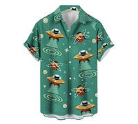 QWEFVB Camisas de bolos retro para hombre, estilo rockabilly, estilo rockabilly, camisa de campamento vintage, 1 a M1 Retro Space, 3XL