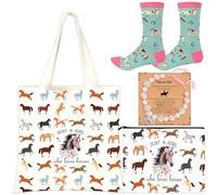 QWEPU Bolsa de regalo de cumpleaños para mujer, bolsa cruzada con bolsa de maquillaje y pulsera, regalo de feliz cumpleaños para regalo de unicornio, solo una niña que ama el trabajo, viajes, regalo