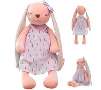 QWEPU Conejito de Peluche, 35CM Peluche Conejo de Pascua,Small Foot Conejo con Orejas caídas, tranquiliza a la muñeca,Lindo Juguete de Decoración,Regalo de Conejito de Pascua-Azul