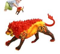 QWEPU León de Fuego, león mítico,Modelo Warcraft mitos Occidentales,Figuras Adornos Figura de Acción- Regalo de cumpleaños para niños -(18 * 7 * 10cm)