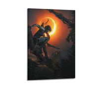 QWERISXNC Póster decorativo de Lara Croft con diseño de aventura en la selva, póster de pared e impresión artística moderna para dormitorio familiar, 50 x 75 cm