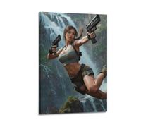 QWERISXNC Póster decorativo de Lara Croft con imagen de acción para pared e impresión artística moderna para dormitorio familiar, 20 x 30 pulgadas (50 x 75 cm)
