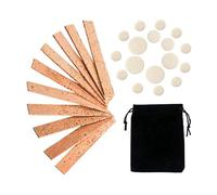 Qwertfeet 27 piezas para clarinete instrumentos accesorios, incluyendo 10 cuello de conexión de corcho y 17 bloques de instrumentos para sopladores