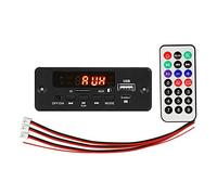 Qwertfeet 2X25W 50W Amplificador Reproductor de MP3 Placa Decodificadora 5V-12V Bluetooth 5.0 MóDulo de Radio FM para AutomóVil Soporte TF USB AUX Reproductor Decodificador
