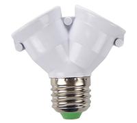 Qwertfeet 5 x Adaptador doble bombillas lampara LED en mismo casquillo E27