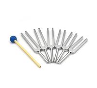 Qwertfeet 6 Piezas/Set Tuning Fork Sound Vibration Therapy Chakra Steel Music Kit Healing Sound Vibration Therapy