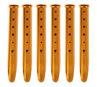 Qwertfeet 6 piquetas para tienda de nieve y arena, piquetas en forma de U de aleación de aluminio para tiendas ligeras para senderismo desde el hombro