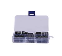 Qwertfeet 66 unids/lote Dip Ic Sockets Adaptador de soldadura tipo Socket Kit 6,8,14,16,18,20,24,28 Pin para PCB DIY Kit
