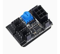 Qwertfeet Adaptador para ventilador de 3 pines y 4 pines PWM para PC Hub ventilador de refrigeración Splitter un 8 regulador de velocidad 12 V puerto de alimentación de 6 pines