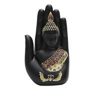 Qwertfeet Buda en La Palm Estatua Estatua, Buda Escultura-Decoración Interior/Exterior para Jardín, Patio, Patio Art Decor