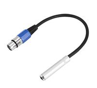 Qwertfeet Clavija De Pin 6.35 Mm 1/4 Pulgada A XLR A Hembra Cable Enchufe De 3 Hembra Adaptador XLR para Cable De Micrófono Estéreo Cable De Audio