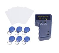 Qwertfeet Copiadora de Tarjetas RFID de Mano 125KHz ID (EM4100//AWID) Lector Duplicador Escritor 6 Llaveros Grabables + 6 Tarjetas Grabables