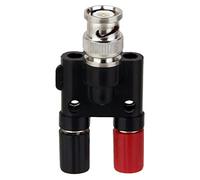 Qwertfeet Enchufe BNC Enchufe Banana de 4 Mm Conector Splitter Enchufe BNC A Adaptador para Enchufe Hembra A Banana de 2 X 4 Mm