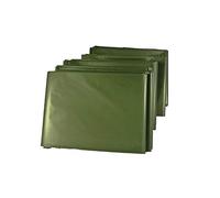 Qwertfeet - Paquete de 4 mantas de emergencia - Manta térmica de emergencia - Mylar - Reutilizable para la supervivencia al aire libre camping senderismo