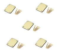 Qwertfeet Placa de refuerzo dorada para guitarra eléctrica, placa de conexión para placa de refuerzo para guitarra eléctrica