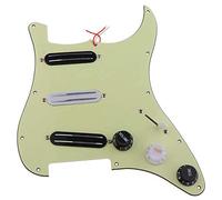 Qwertfeet SSS 11 Agujeros Strat Guitarra EléCtrica Placa Protectora Cargada Precableada Placa de Rayado 3 Pastillas Humbucker de Doble Carril