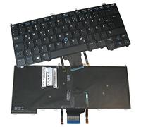 QWERTZ - Teclado alemán con retroiluminación y punto de seguimiento para Dell Latitude E7240 E7420 E7440 14 7000 12 7000 (disposición de teclado en alemán)