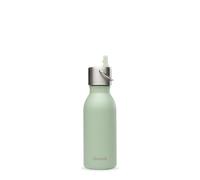 QWETCH - Botella Infantil Isotérmica 350ml Kids Verde Lima con Tapón Pipeta | Botella Niños Acero Inoxidable - 24h Frío / 12h Caliente - Sin BPA, Antigoteo - Ideal para escuela, deporte y salidas