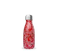 Qwetch - Botella Isotérmica 260ml Inox Originals Flowers Rojo| Botella Pequeña Acero Inoxidable - 24h Frío / 12h Caliente - Sin BPA, Hermética y Reutilizable - Para deporte, oficina y viaje
