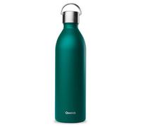 Qwetch - Botella Isotérmica Active Inox 1L Verde Esmeralda Active | Botella Agua Acero Inoxidable con Asa - 24h Frío / 12h Caliente - Reutilizable, Hermética y sin BPA