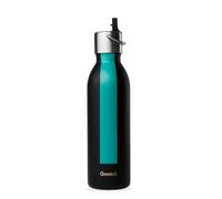 Qwetch - Botella Térmica Active Inox 600ml con Tapón Deportivo Sport Negro | Botella Agua Acero Inoxidable - 24h Frío / 12h Caliente - Reutilizable, Compacta, Hermética y sin BPA