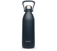 Qwetch - Botella Térmica Grande Inox 1,5L Gris Carbón Titan - 48h Frío y 16h Caliente - Hermética & Sin BPA - Cantimplora de Acero Inoxidable con Asa - Termo para Camping, Picnic, Familia