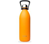 Qwetch - Botella Térmica Grande Inox 1,5L Naranja Titan - 48h Frío y 16h Caliente - Hermética & Sin BPA - Cantimplora de Acero Inoxidable con Asa - Termo para Camping, Picnic, Familia
