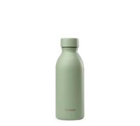 Qwetch - Botella Térmica ICON 500ml Inox Reciclado Verde Lima | Botella Agua Acero Inoxidable Reutilizable - 24h Frío / 12h Caliente - Compacta, Hermética, Elegante y sin BPA
