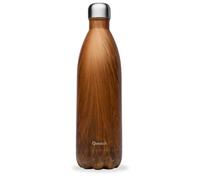Qwetch - Botella Térmica Originals Acero Inoxidable 1L Wood - 24h Frío y 12h Caliente - Hermética, Sin BPA y Reutilizable - Botella Isotérmica para Gimnasio, Oficina, Viajes y Senderismo