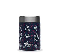 QWETCH - Fiambrera Isotérmica de Acero Inoxidable 600ml Hanami Azul - Caja de Comida INOX - 5h Caliente y 7h Fría - Sin BPA, Hermética y Reutilizable - Lunch Box para Oficina, Picnic y Senderismo